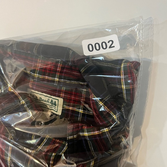 L.L. Bean Shirt Mens Large Long Sleeve Scotch Red Plaid Flannel Vintage Outdoor - Picture 12 of 12